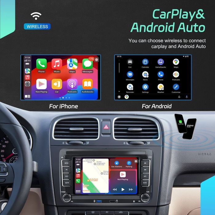 Navigatie Android VW Golf Passat Octavia 4GB RAM, 64GB ROM, Octa Core