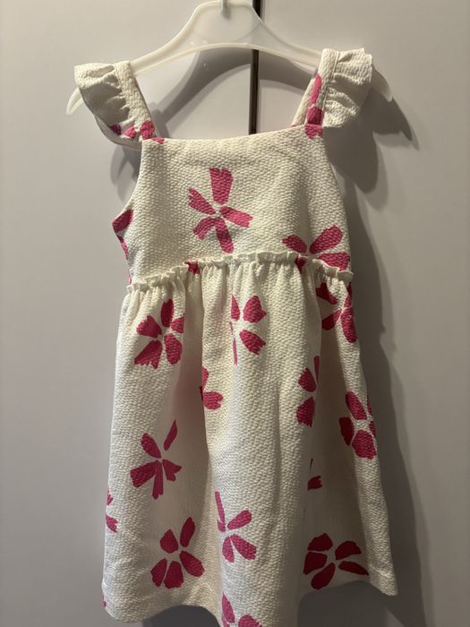 Rochita fetite Zara marimea 104 alb cu roz