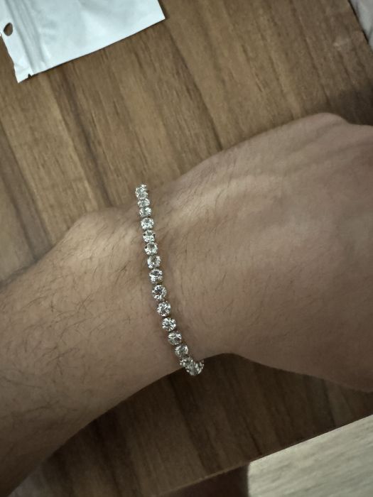 Браслет с бриллиантами (фианитами)