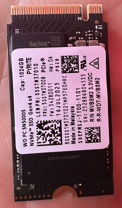 SSD WD PC SN5000S oem 2242 - nou