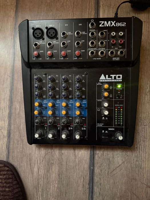 Миксер Alto Professional ZMX862 – 6 канала, фантомно захранване