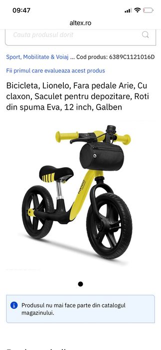 Bicicletă de echilibru
