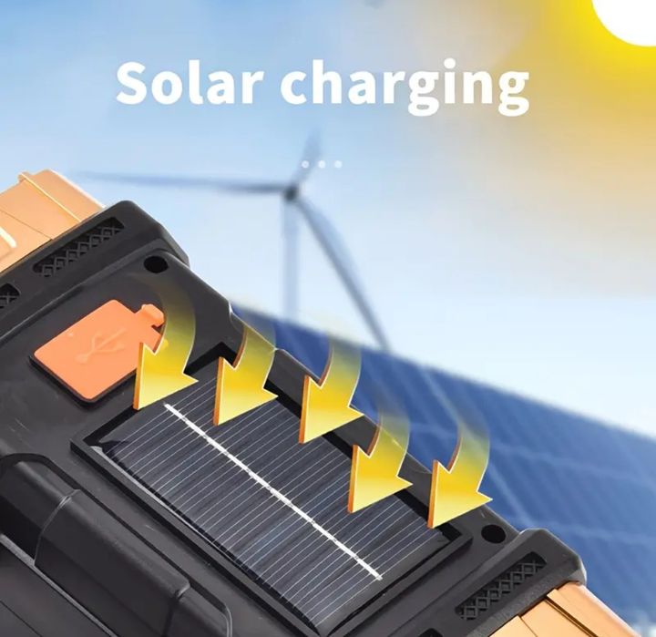 Lanterna Solara Camping Powerbank Reincarcabila USB 1500mah Led Lumina