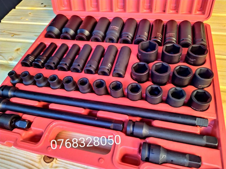 Trusa chei tubulare de impact 43 piese, 38mm, 78mm, 9-30mm, 1/2