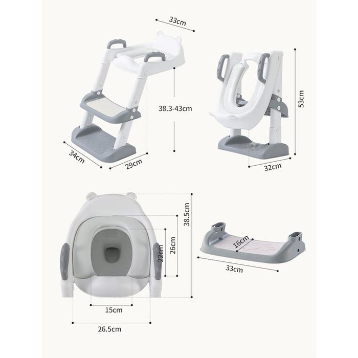 Детска тоалетна седалка със стълба, Ulisem, регулируема, преносима, не