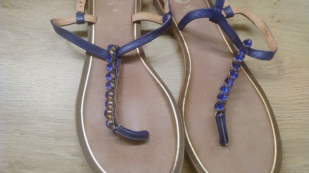 Летни обувки Reserved 39,сини с камъни,Shoe Aquarium38, Wonders санда