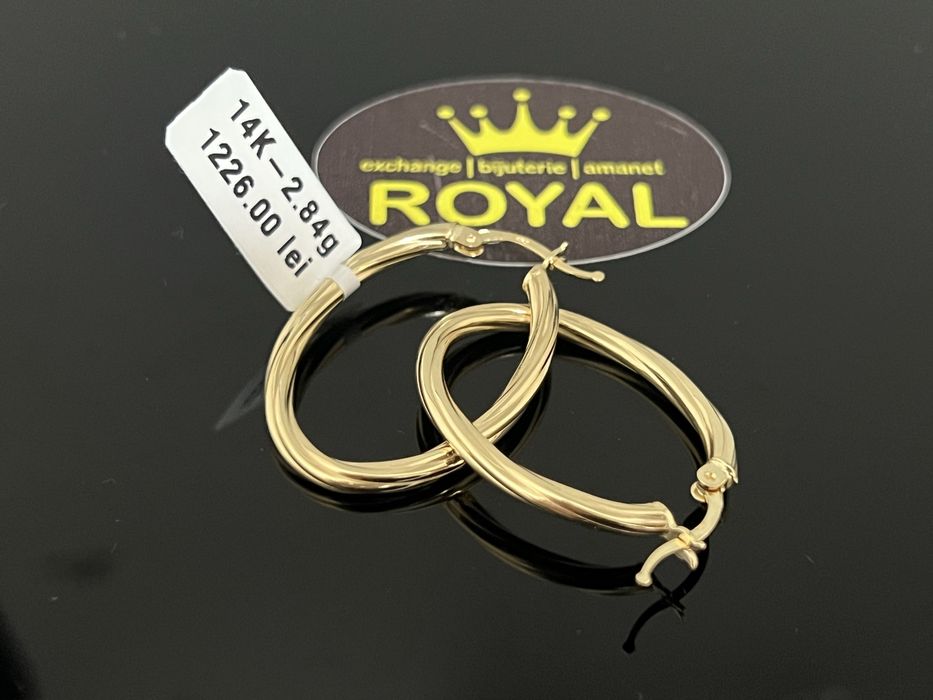 Bijuteria Royal CB : Cercei dama aur 14k 585  2,84 gr