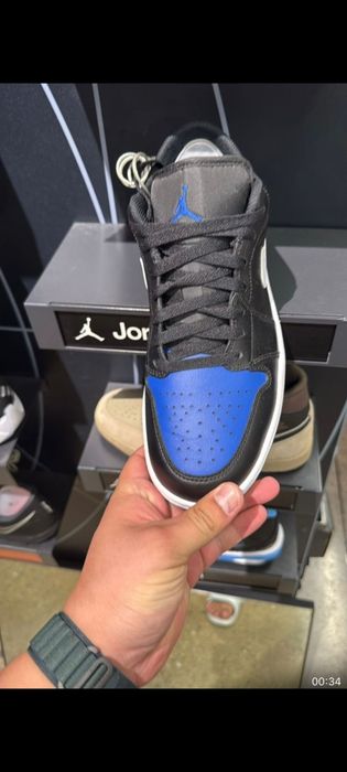 Nike Air Jordan 1 Low Black Royal Toe