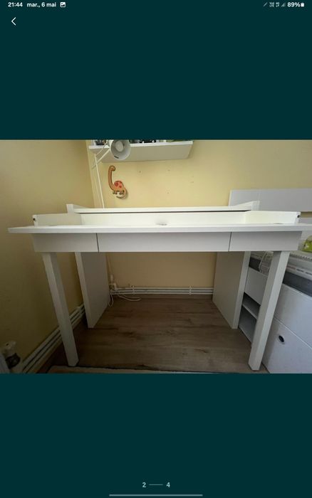 Birou extensibil alb Woodman