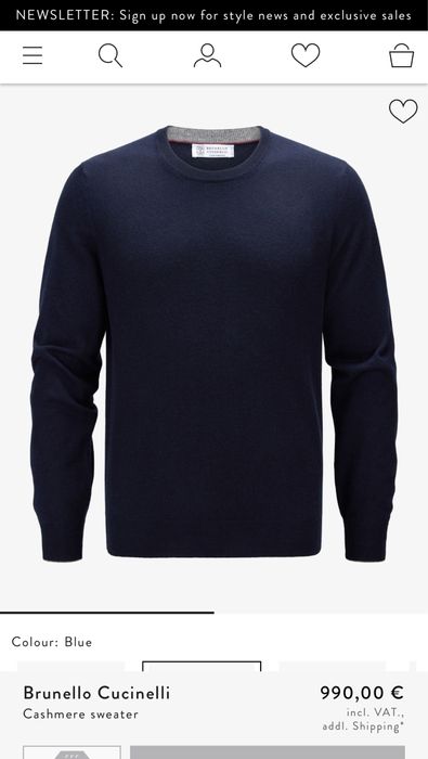 Brunello Cucinelli Cashmere мъжки пуловер XL-XXL