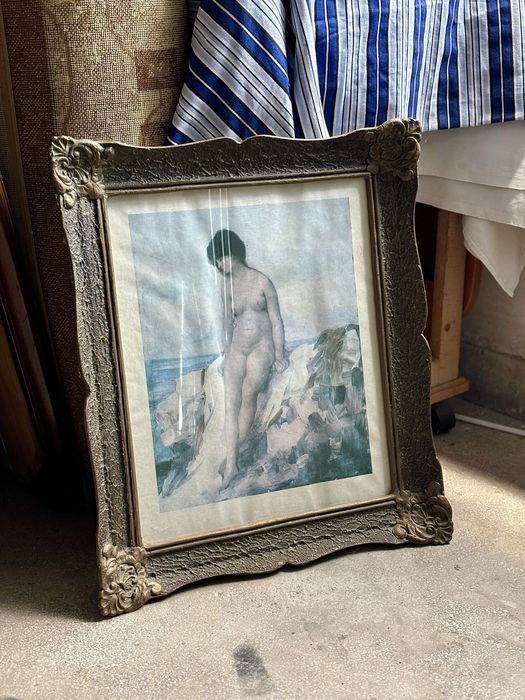 Tablou dama Original 1978 IPL Cluj Napoca Colectie 55X44