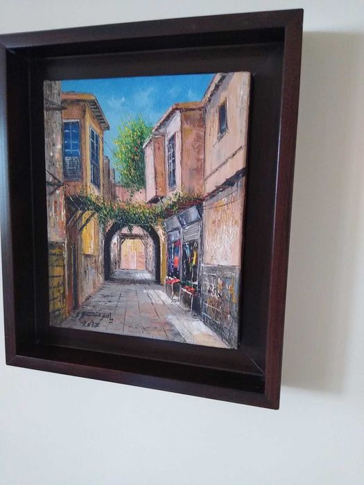 Картина масло на платно: „Дамаск“, арабски художник, 2017