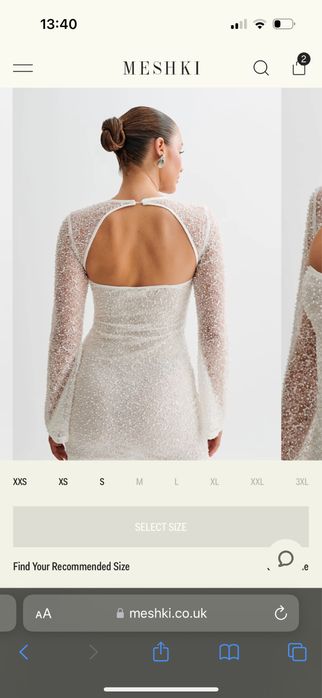 Бяла мини рокля Meshki *ЧИСТО НОВА*