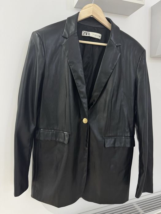 Дамско кожено сако ZARA – размер XL