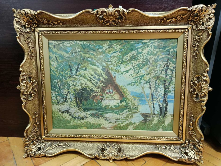 Гоблен „Слънчев кът“ с вилерови конци и рамка