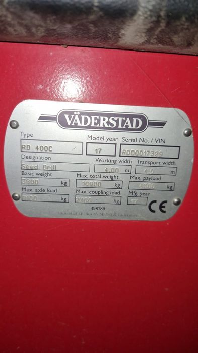 Сеялка VADERSTAD Rapid 400 С