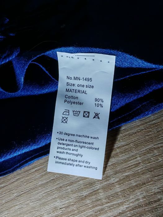 Eșarfă bărbați PFLife din bumbac – albastru închis, moale & călduroasă