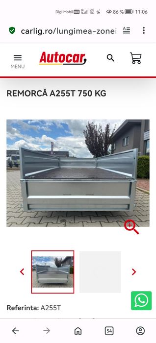 Vand obloane remorca 750
