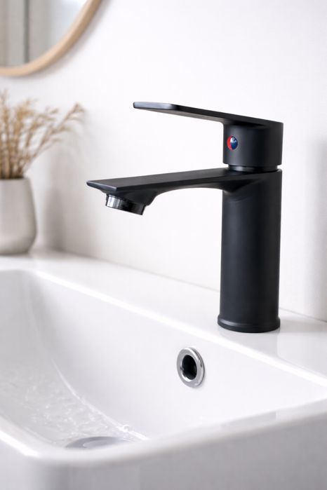 Смеситель Luxury (Россия) | Черный матовый | Высокий | Новый