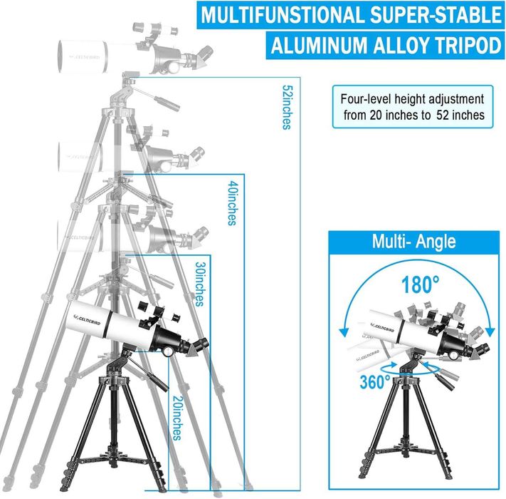 Мощен телескоп  80 mm х 600 mm от Celticbird