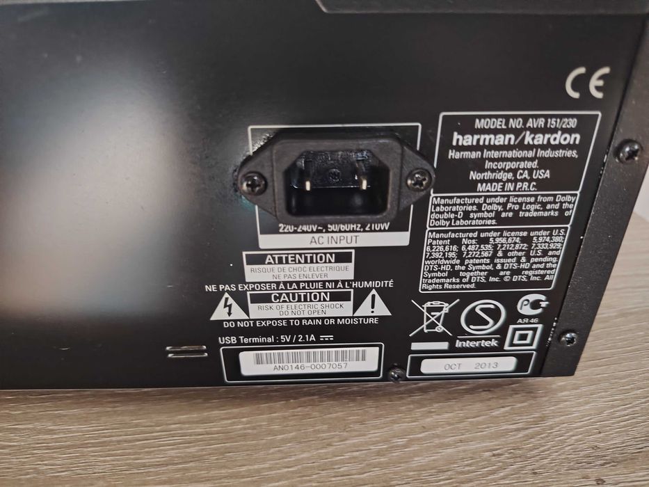 Amplituner Harman/Kardon ,USB, Subwoofer activ AVR 151