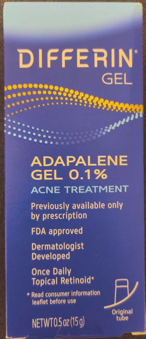DIFFERIN 0.1% 15 GR Gel Acnee Adapalene USA Canada