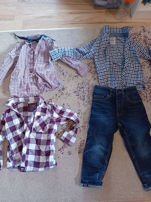 lot gradinita next 2 3 ani 98 haine copil baiat baietel 3 camasi blugi