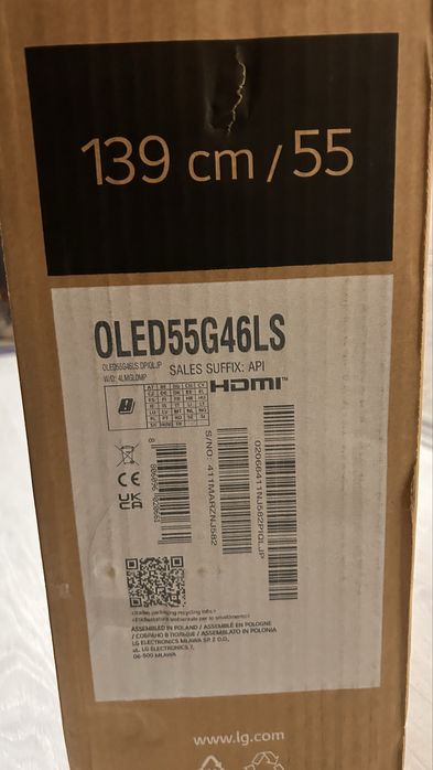 OLED’evo 4K LG super G4 serie TV SMART+ 140cm diagonala nou