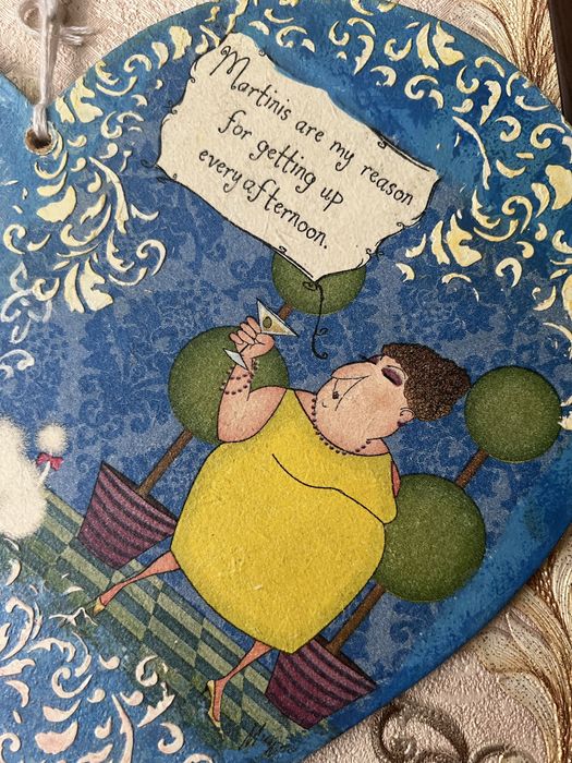 Декупаж. Весёлые подружки. Фанерка 26×22