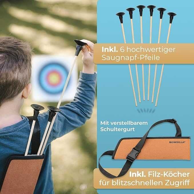 Set de săgeți și arc BOWRILLA® pentru copii