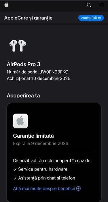 Casti Apple AirPods 3 pro