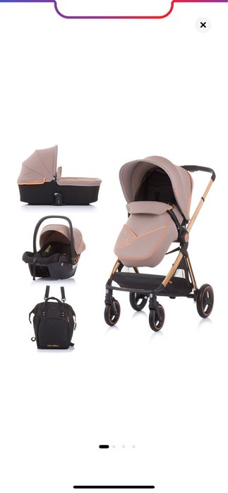 Детска количка Chipolino Elite Neon 3 в 1. В много добро състояние!