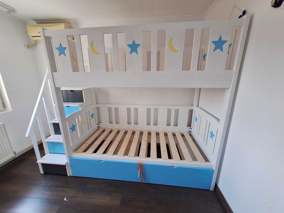 TRANSPORT GRATUIT.Pat etajat-supraetajat din lemn masiv.Cod 2516