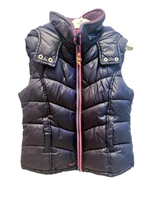 Vestă matlasată Next Kids 10 ani 140 cm bleumarin cu glugă