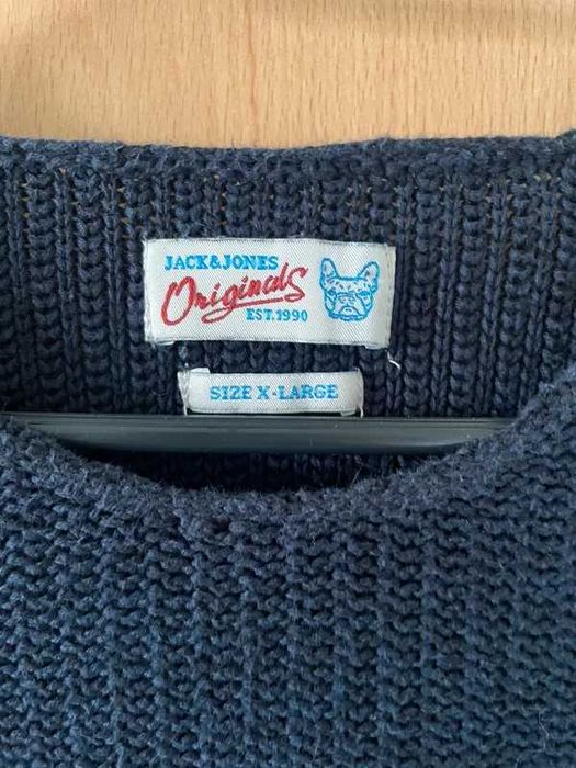 Pulover tricotat bleumarin Jack & Jones