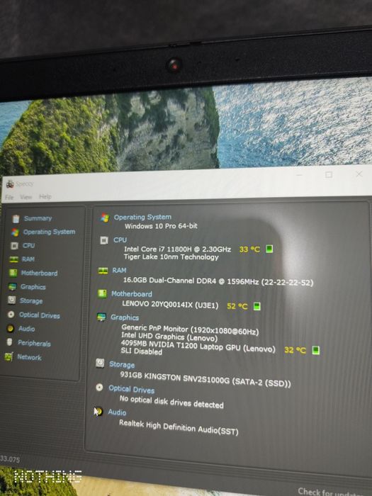 Laptop,workstation Lenovo thinkpad cu i7-11800h,16gb RAM,video T1200
