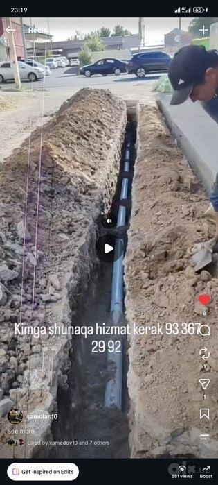 Beton buzish, kesish, teshish va transheya qazish xizmati