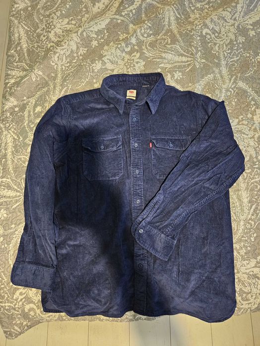 Риза Levis - кадифе, тъмно синя