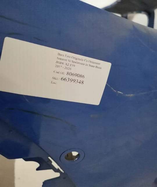 Предна броня PACKET M Оригинална С Орнамент Сензори И Миещо устройство