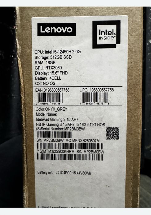 Laptop Lenovo IdeaPad Gaming 3