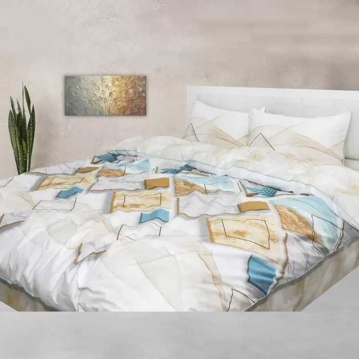 Спален комплект Марбъл със състав памучен сатен, 100 % памук