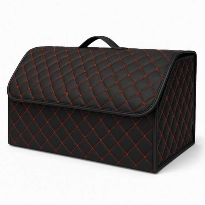 LUX кожен органайзер Automat, Сгъваем, Червен шев, Различни размери