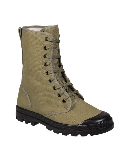 Titlu sugerat: Bocanci Mil-Tec French Commando din pânză, Kaki/Bej nr 44