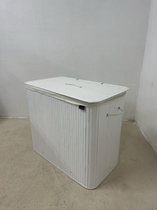 Кош за пране 170L, бамбук, сгъваем с капак и чанта за пране SONGMICS