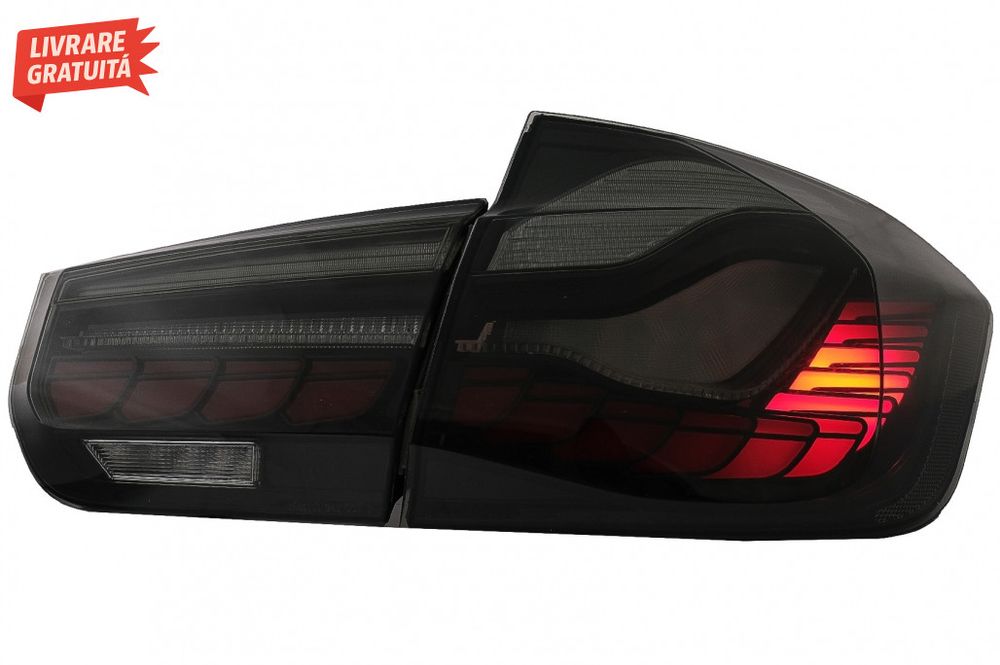 Stopuri OLED BMW Seria 3 F30 (2011-2019) F35 F80 Rosu Fumuriu M4 Desig