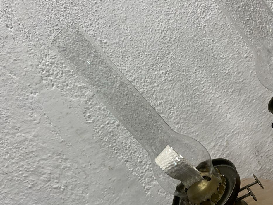 Огромни газени лампи с медна основа 80 см