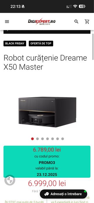 Dreame robot aspirare x50 master