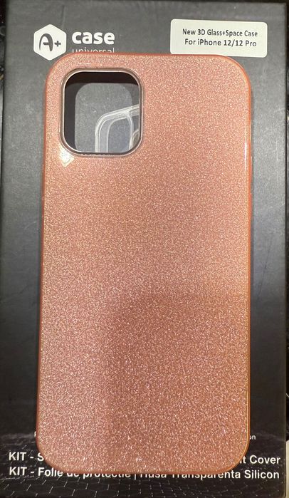 Калъф Iphone 12 блестящ/розов