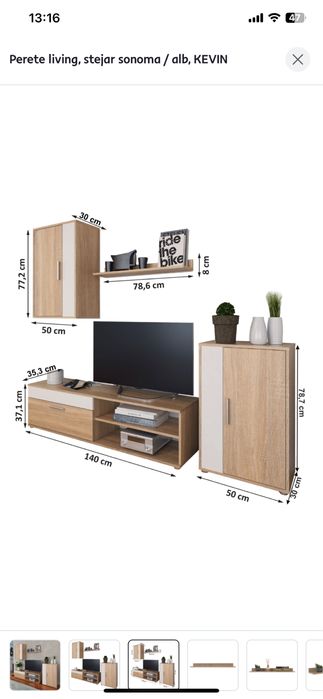 Mobila sufragerie , comoda , dulap si etajera