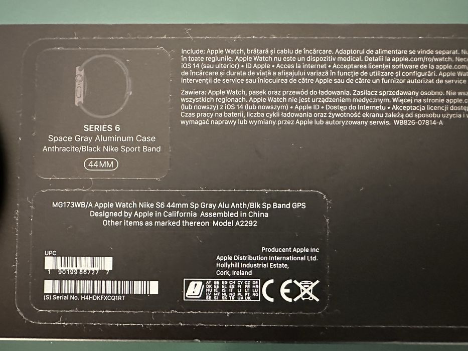 iWatch seria 6, 44 mm, bateria 100%